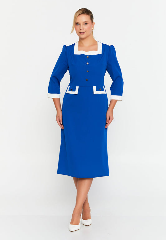 Mid-Length Midi Viscose Column Plus Size Casual Dress Unit Price: €47