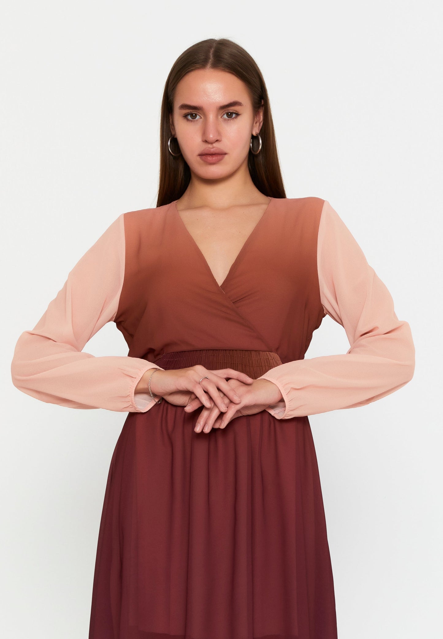 Long Sleeve Mini Chiffon Column Regular Casual Dress Unit Price: €27