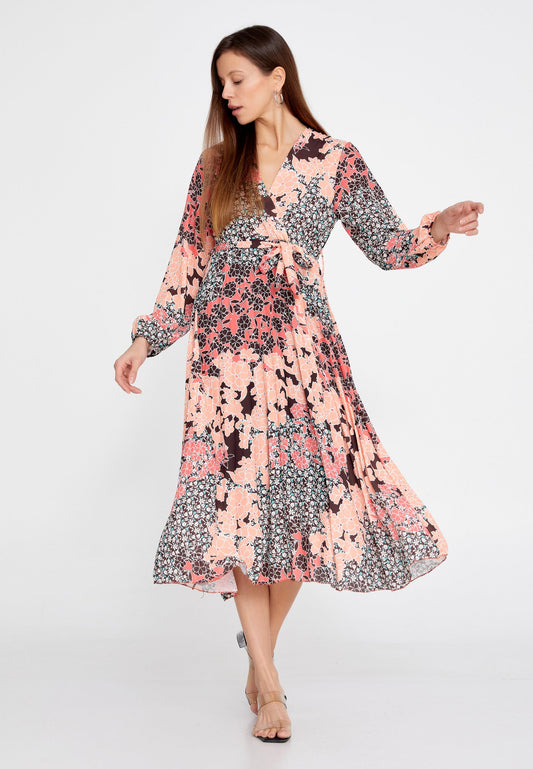 Long Sleeve Midi Crepe Column Regular Casual Dress Unit Price: €24