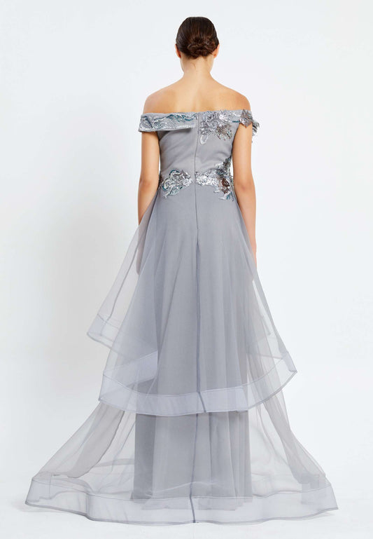 Off Shoulder Maxi Tulle Gown Regular Prom Dress Unit Price: €35