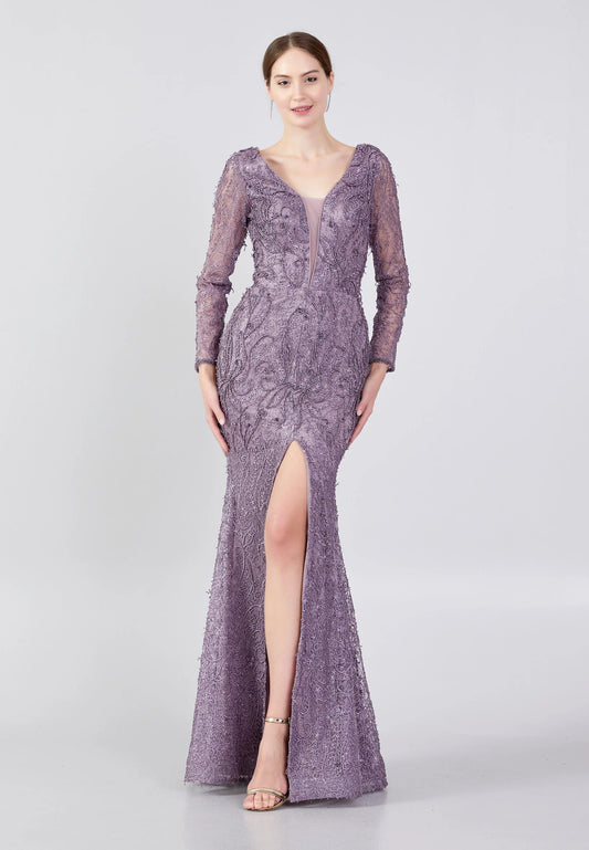 Long Sleeve Maxi Lace Mermaid Regular Prom Dress Unit Price: €40