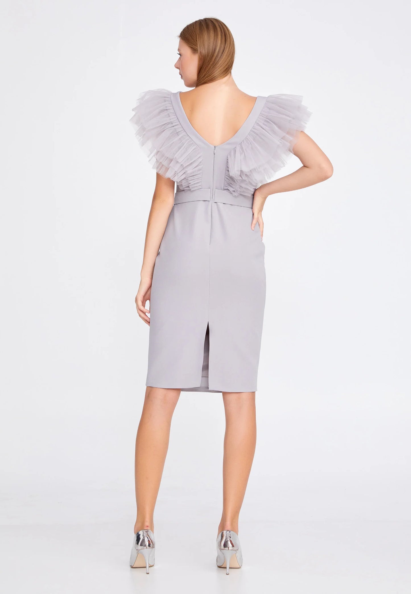 Sleeveless Mini Crepe Column Regular Wedding Guest Dress Unit Price: €35