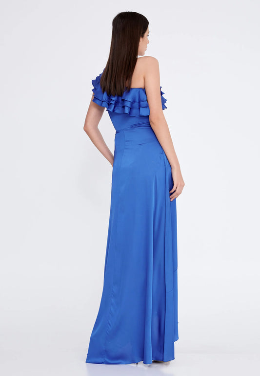 One Shoulder Maxi Satin Column Regular Wedding Guest Dress Unit Price: €44