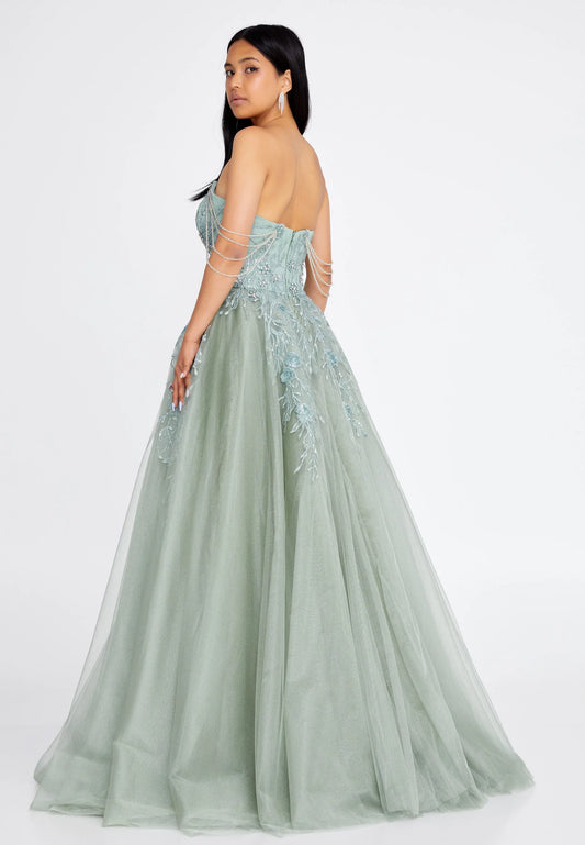 Off Shoulder Maxi Tulle A - Line Regular Prom Dress Unit Price: €75.00
