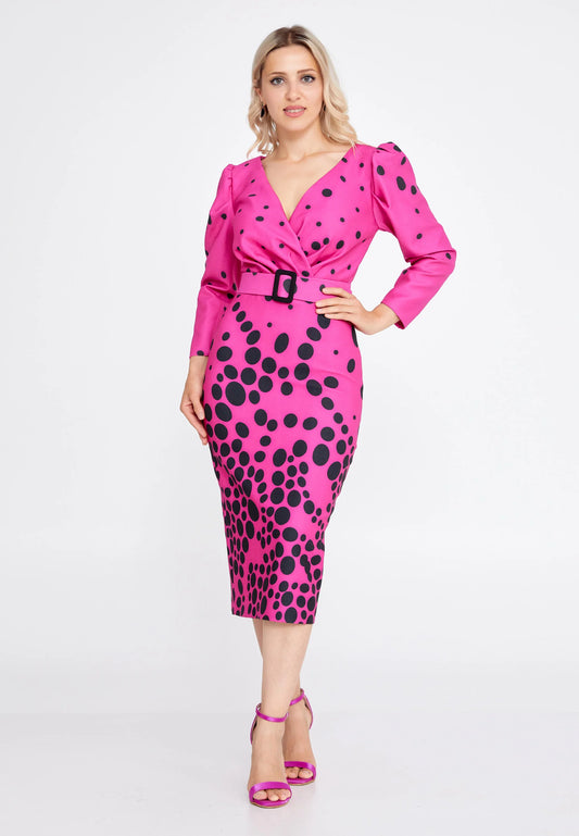 Long Sleeve Midi Polyester Column Regular Evening Dress Unit Price: €40
