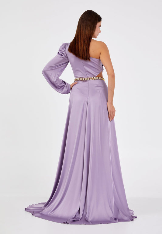 One Shoulder Maxi Satin Column Regular Evening Dress Unit Price: €80