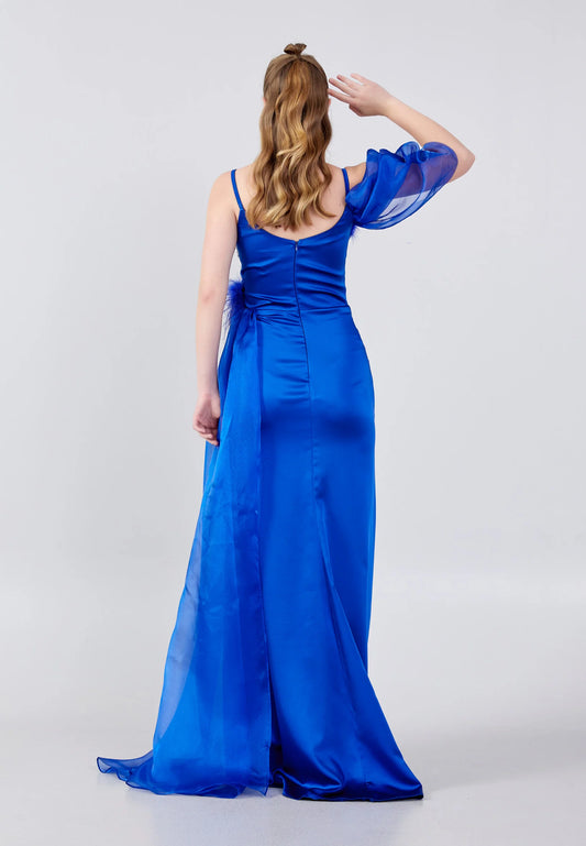 Sleeveless Maxi Satin Mermaid Regular Wedding Guest Dress Unit Price: €66