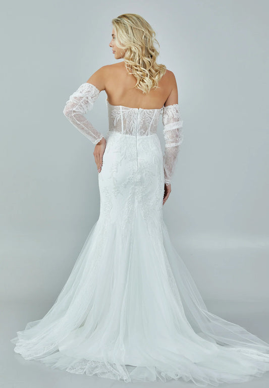 Off Shoulder Maxi Tulle Regular Wedding Dress Unit Price: €480