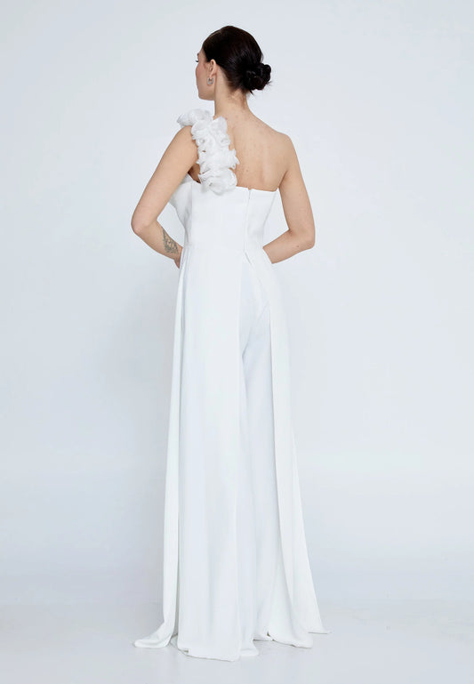 One Shoulder Viscose Regular Fit Regular Evening Jumpsuit Unit Price: €66