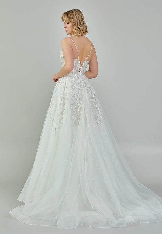 Sleeveless Maxi Tulle Regular Wedding Dress Unit Price: €210