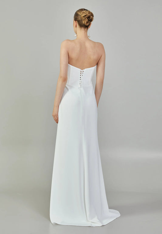 Strapless Maxi Viscose Regular Wedding Dress Unit Price: €225
