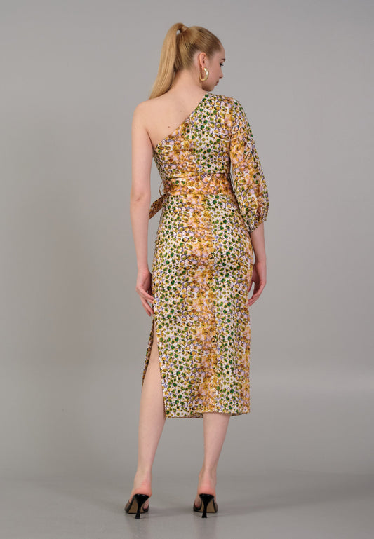 One Shoulder Midi Viscose Column Regular Casual Dress Unit Price: €23