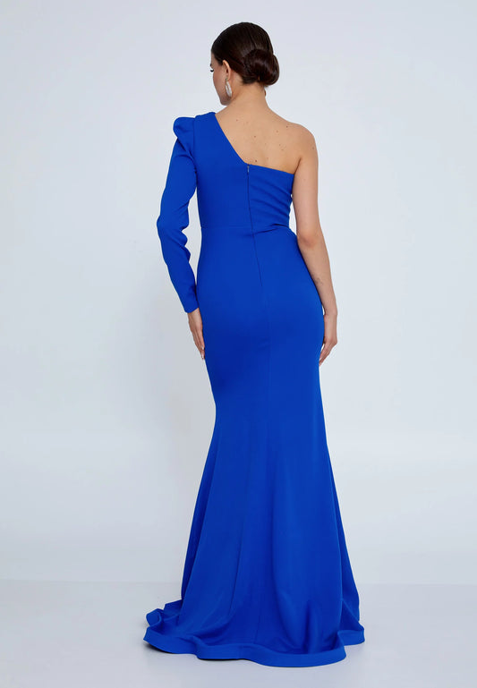 One Shoulder Maxi Viscose Mermaid Regular Wedding Guest Dress Unit Price: €62