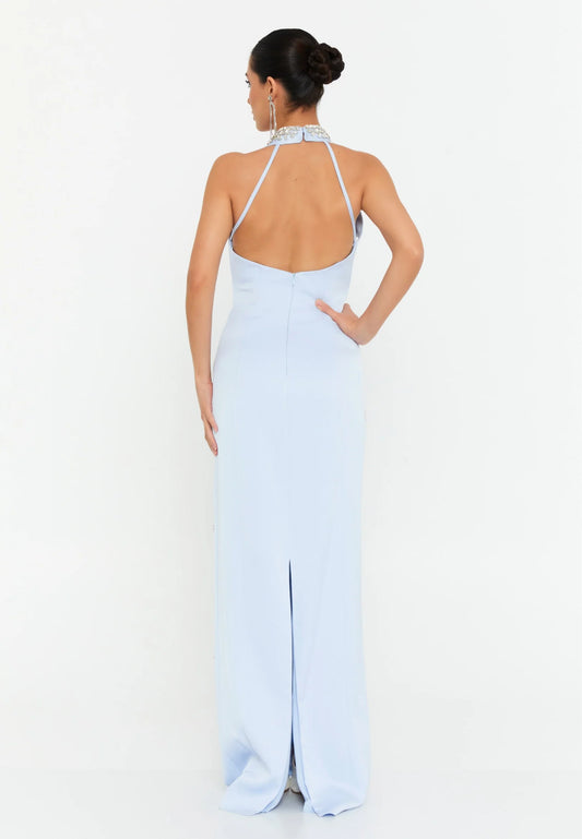 Sleeveless Maxi Polyester Column Regular Wedding Guest Dress Unit Price: €140