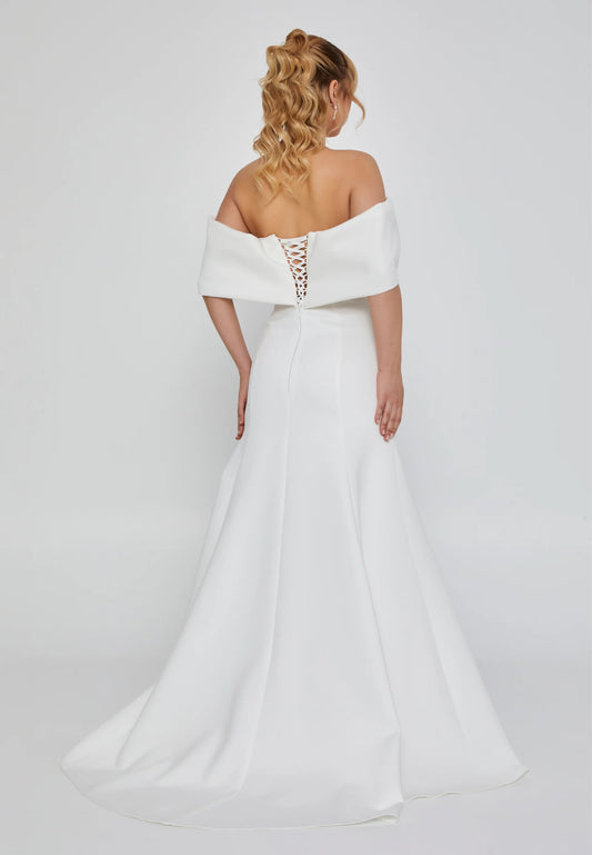 Off Shoulder Maxi Lycra Regular Wedding Dress Unit Price: €330