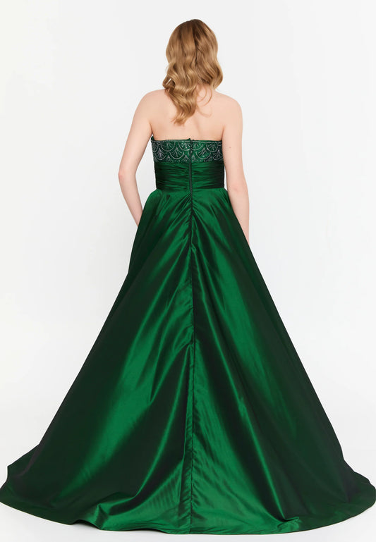Strapless Maxi Polyester A - Line Regular Prom Dress Unit Price: €156