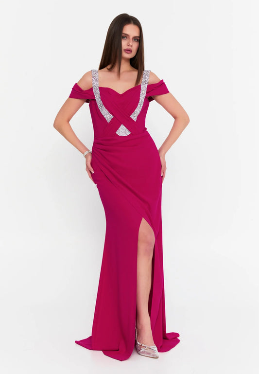 Sleeveless Maxi Viscose Mermaid Regular Wedding Guest Dress Unit Price: €43