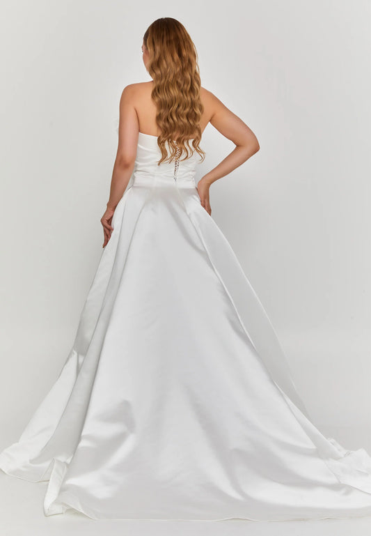 Strapless Maxi Polyester Regular Wedding Dress Unit Price: €375