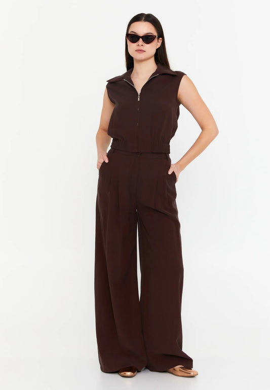 Sleeveless Viscose Solid Color Regular Two-Piece Outfit Unit Price: €45