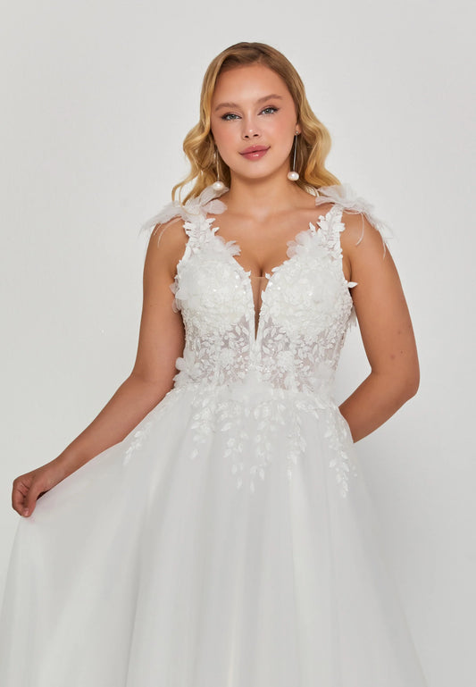 Sleeveless Maxi Polyester Regular Wedding Dress Unit Price: €210