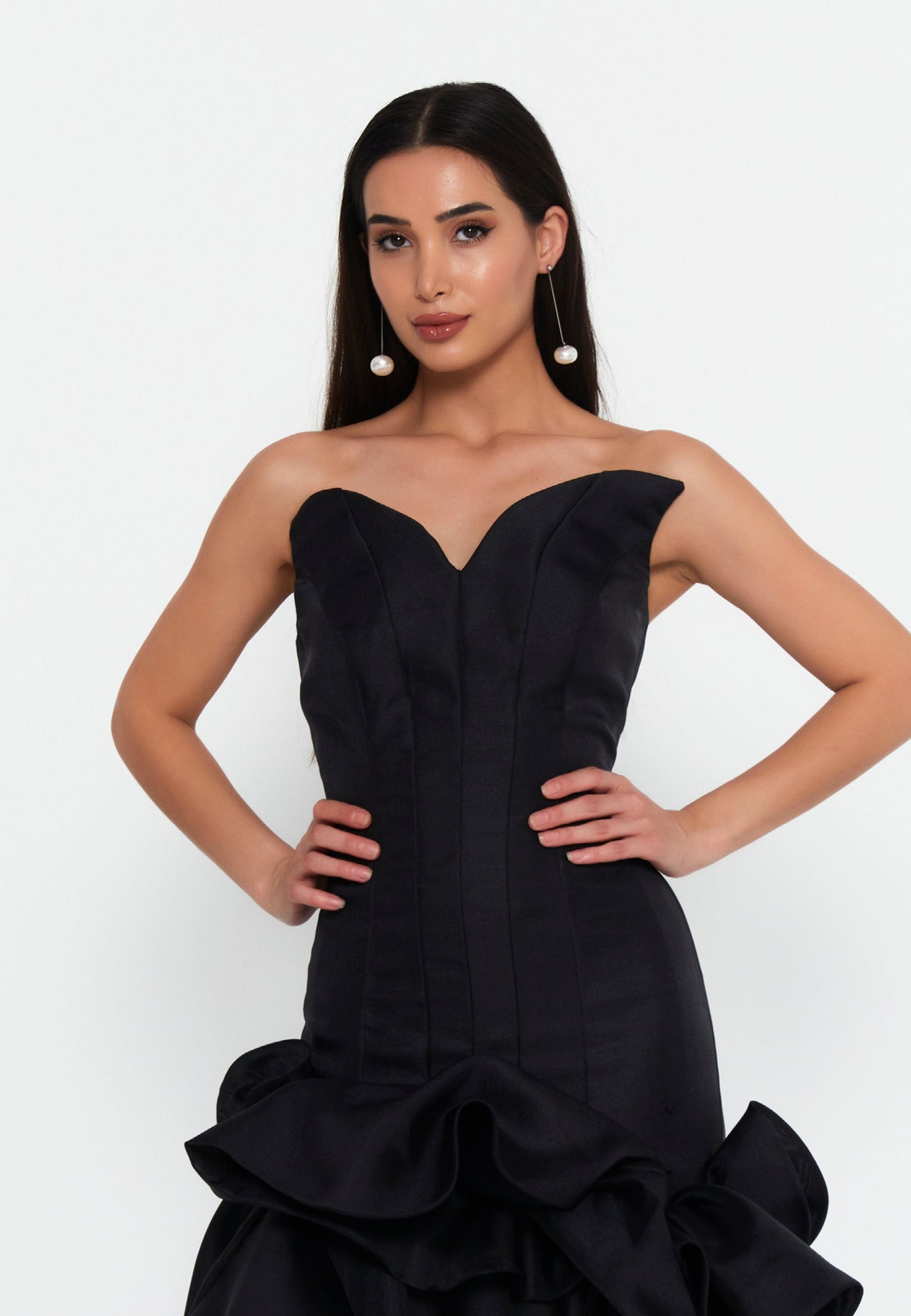 Strapless Maxi Polyester Fit & Flare Regular Prom Dress Unit Price: €107