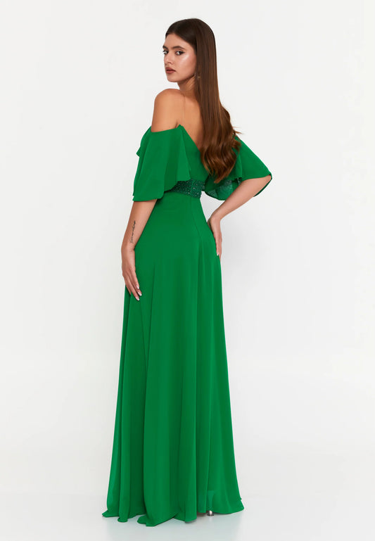 Off Shoulder Maxi Chiffon Column Regular Wedding Guest Dress Unit Price: €60