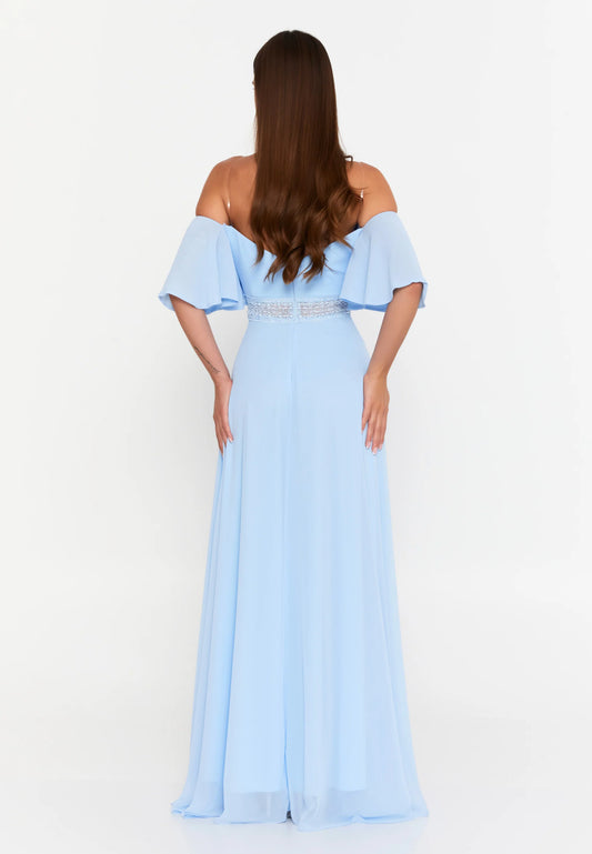 Off Shoulder Maxi Chiffon Column Regular Wedding Guest Dress Unit Price: €60