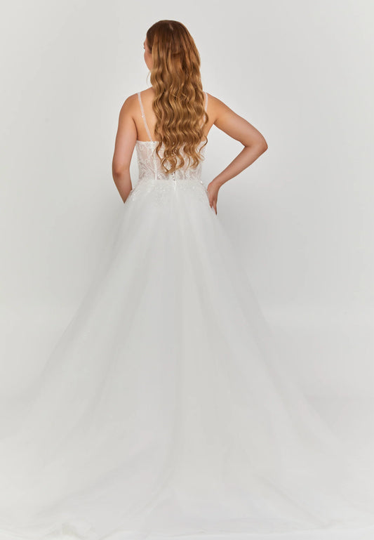 Sleeveless Maxi Tulle Regular Wedding Dress Unit Price: €240