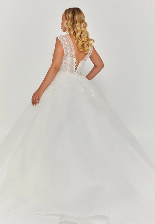 Sleeveless Maxi Tulle Regular Wedding Dress Unit Price: €405