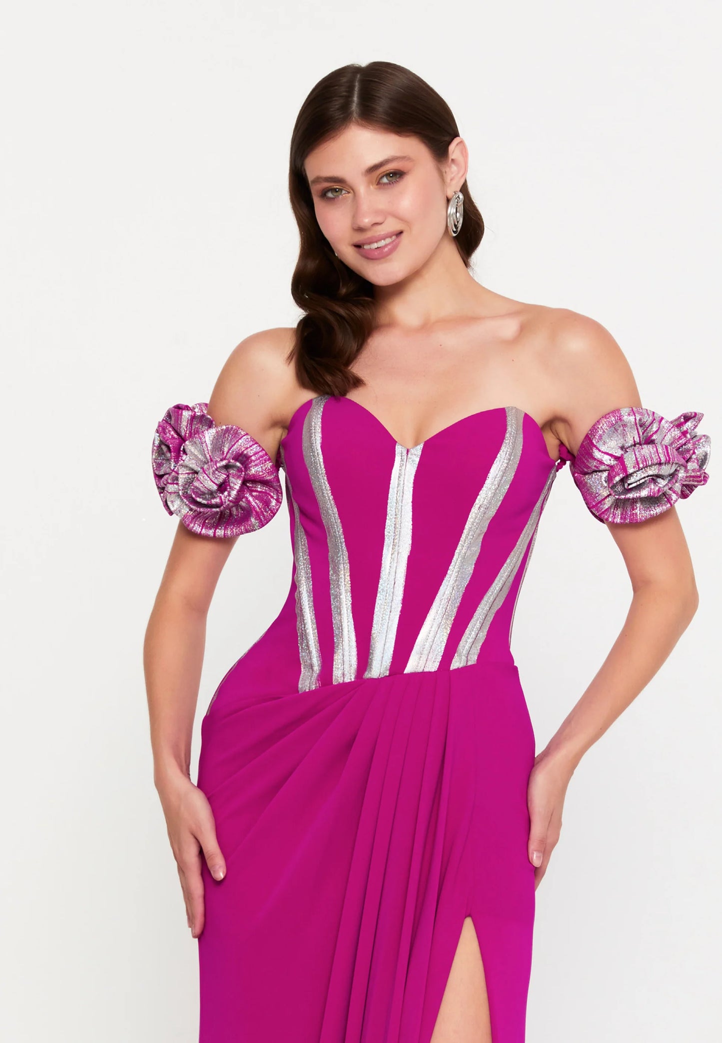 Off Shoulder Maxi Viscose Mermaid Regular Wedding Guest Dress Unit Price: €93