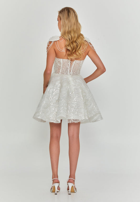 Strapless Mini Tulle Regular Wedding Dress Unit Price: €185