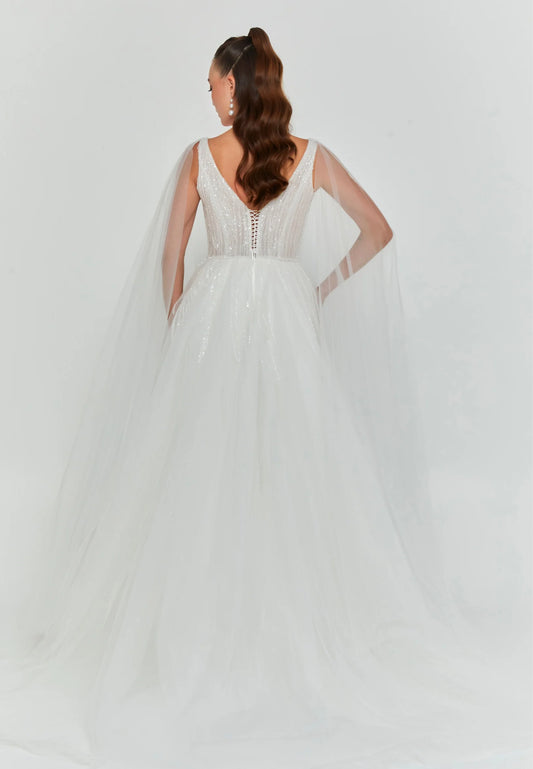 Sleeveless Maxi Tulle Regular Wedding Dress Unit Price: €290