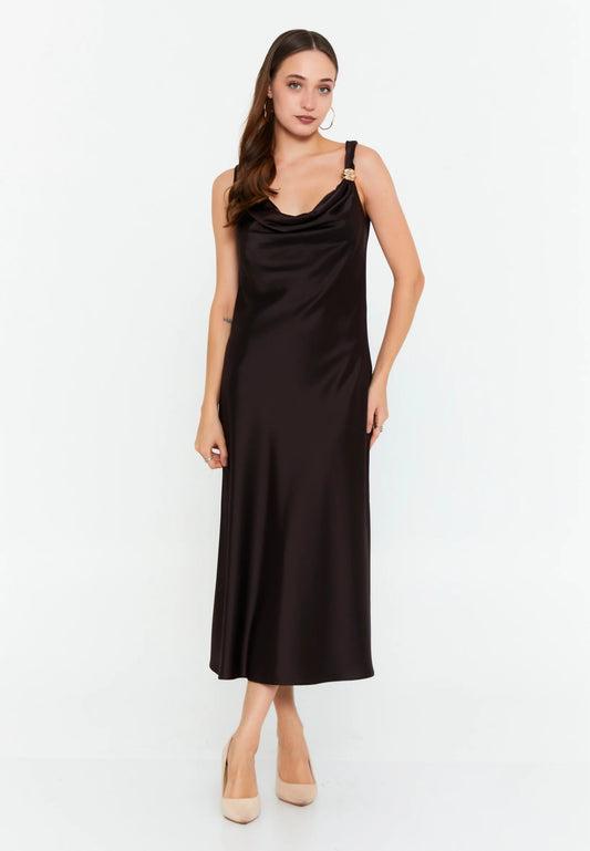 Sleeveless Midi Satin Column Regular Casual Dress Unit Price: €43