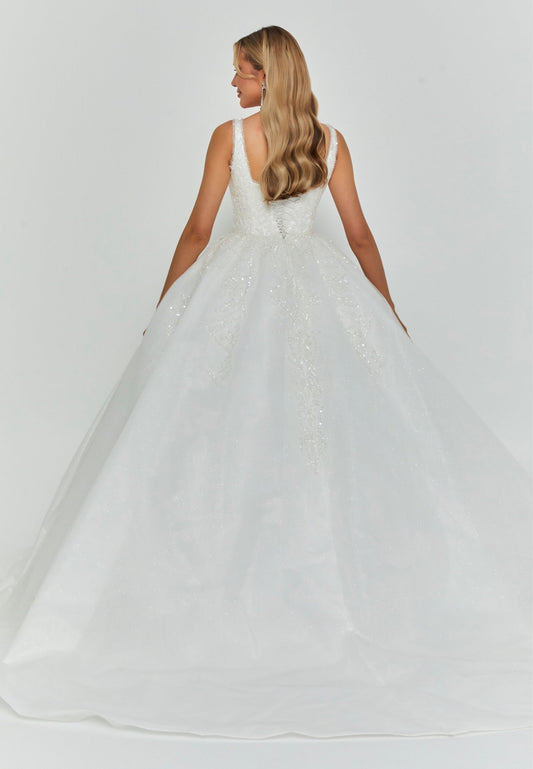 Sleeveless Maxi Tulle Regular Wedding Dress Unit Price: €455