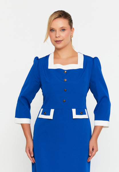 Mid-Length Midi Viscose Column Plus Size Casual Dress Unit Price: €47