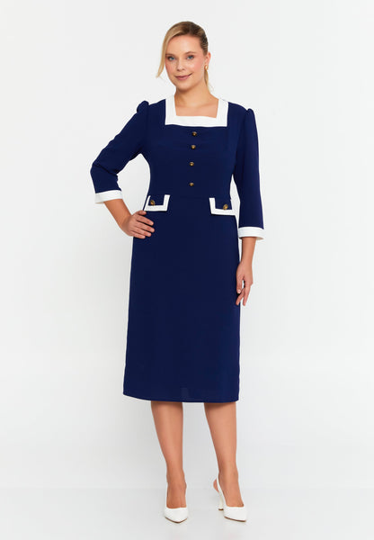 Mid-Length Midi Viscose Column Plus Size Casual Dress Unit Price: €47