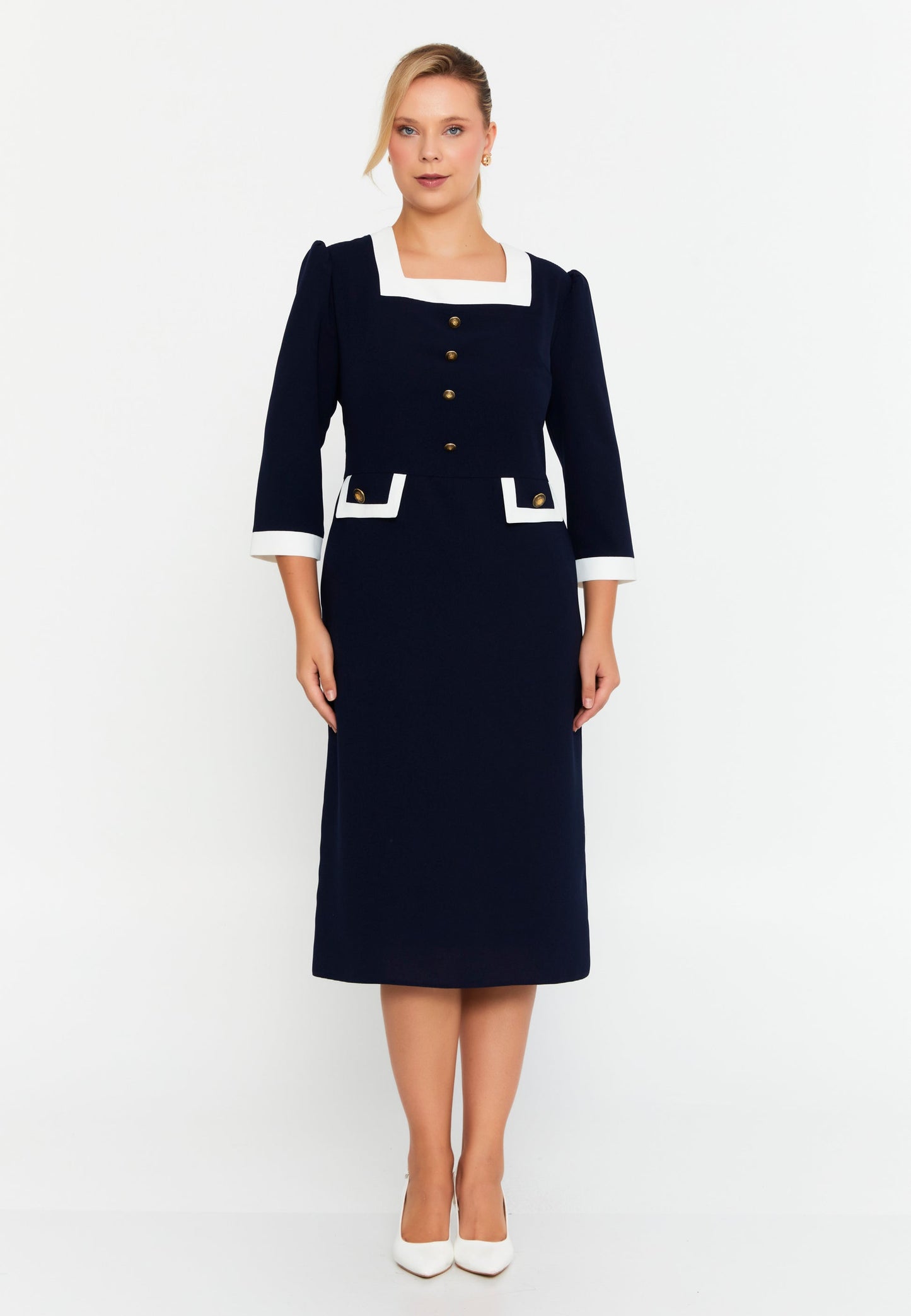 Mid-Length Midi Viscose Column Plus Size Casual Dress Unit Price: €47