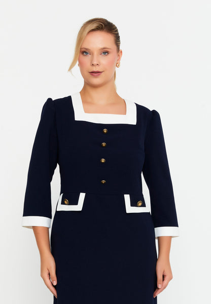 Mid-Length Midi Viscose Column Plus Size Casual Dress Unit Price: €47