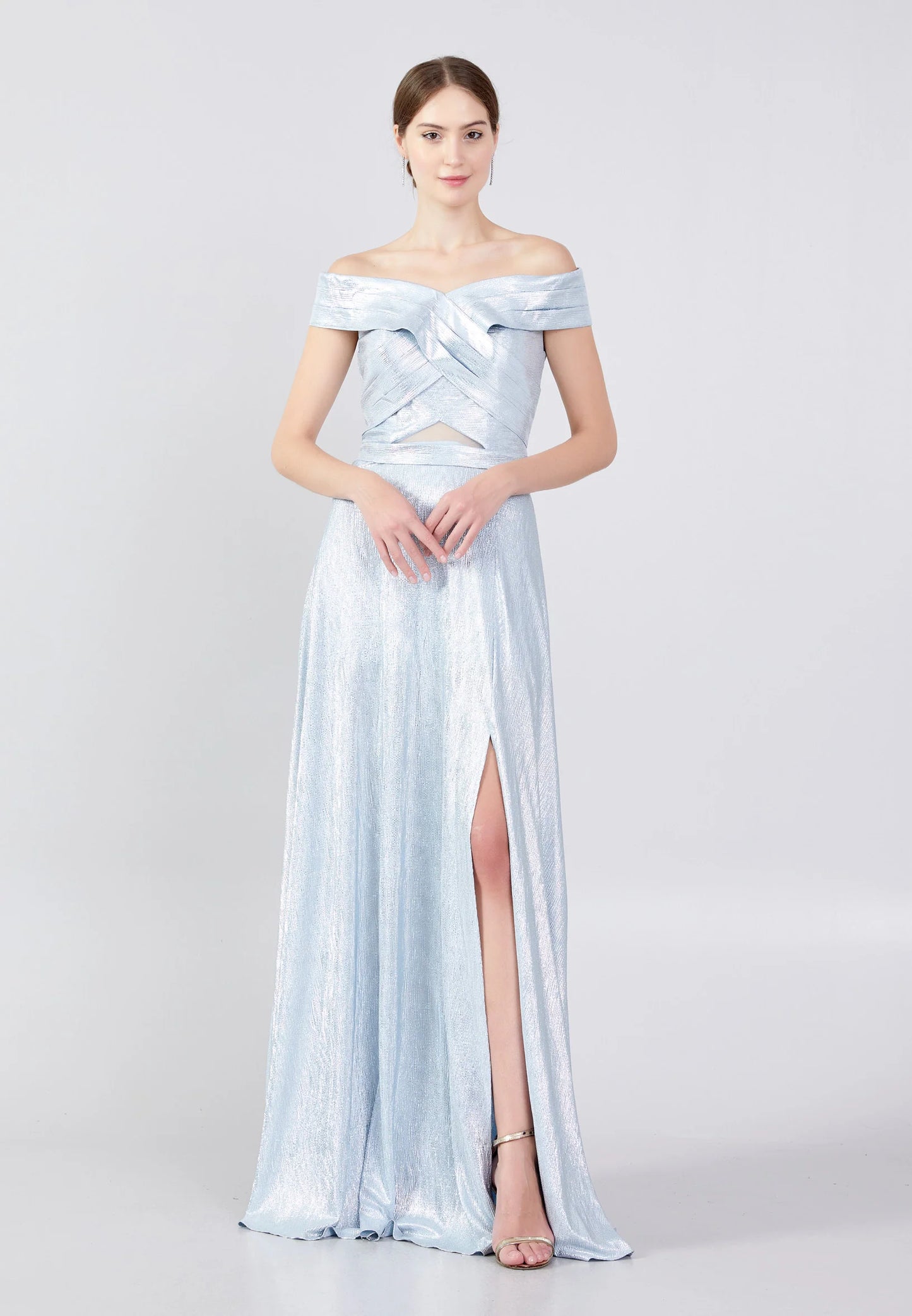 Off Shoulder Maxi Chiffon Column Regular Wedding Guest Dress Unit Price: €30