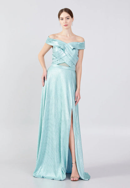 Off Shoulder Maxi Chiffon Column Regular Wedding Guest Dress Unit Price: €30