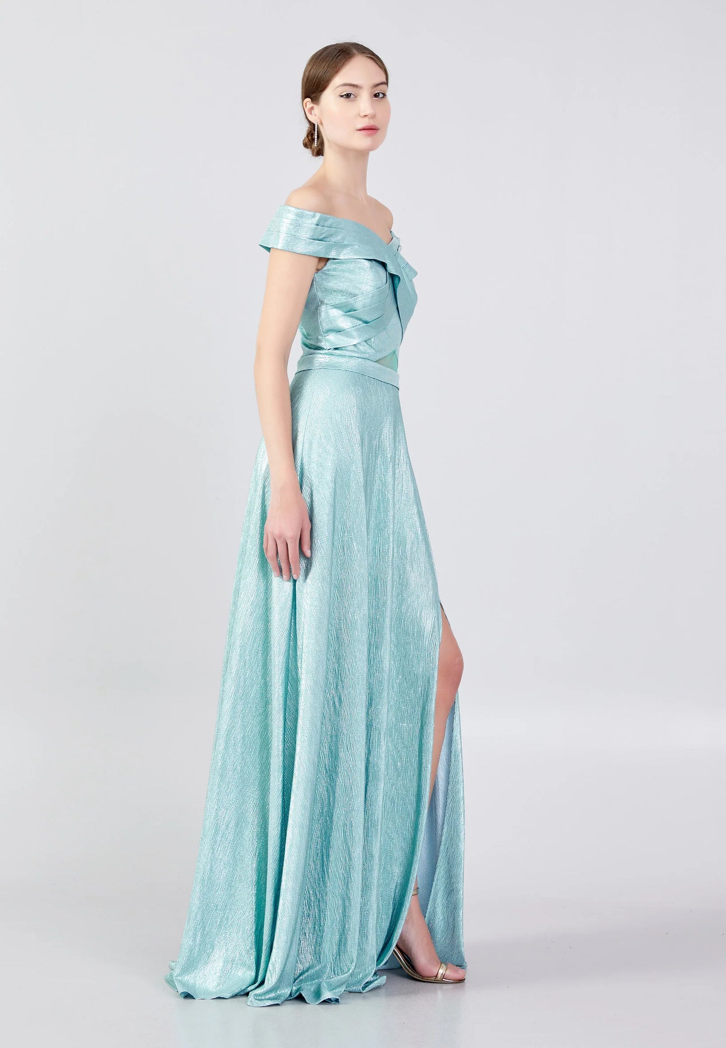 Off Shoulder Maxi Chiffon Column Regular Wedding Guest Dress Unit Price: €30