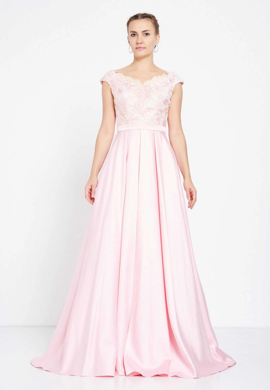 Sleeveless Maxi Satin A - Line Regular Prom Dress Unit Price: €32