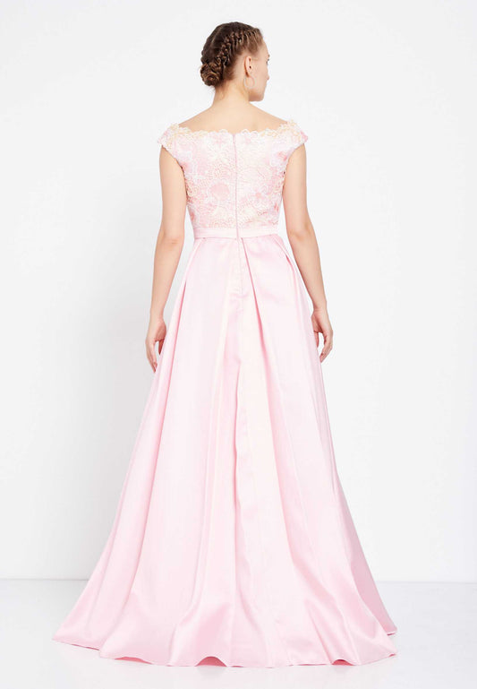 Sleeveless Maxi Satin A - Line Regular Prom Dress Unit Price: €32