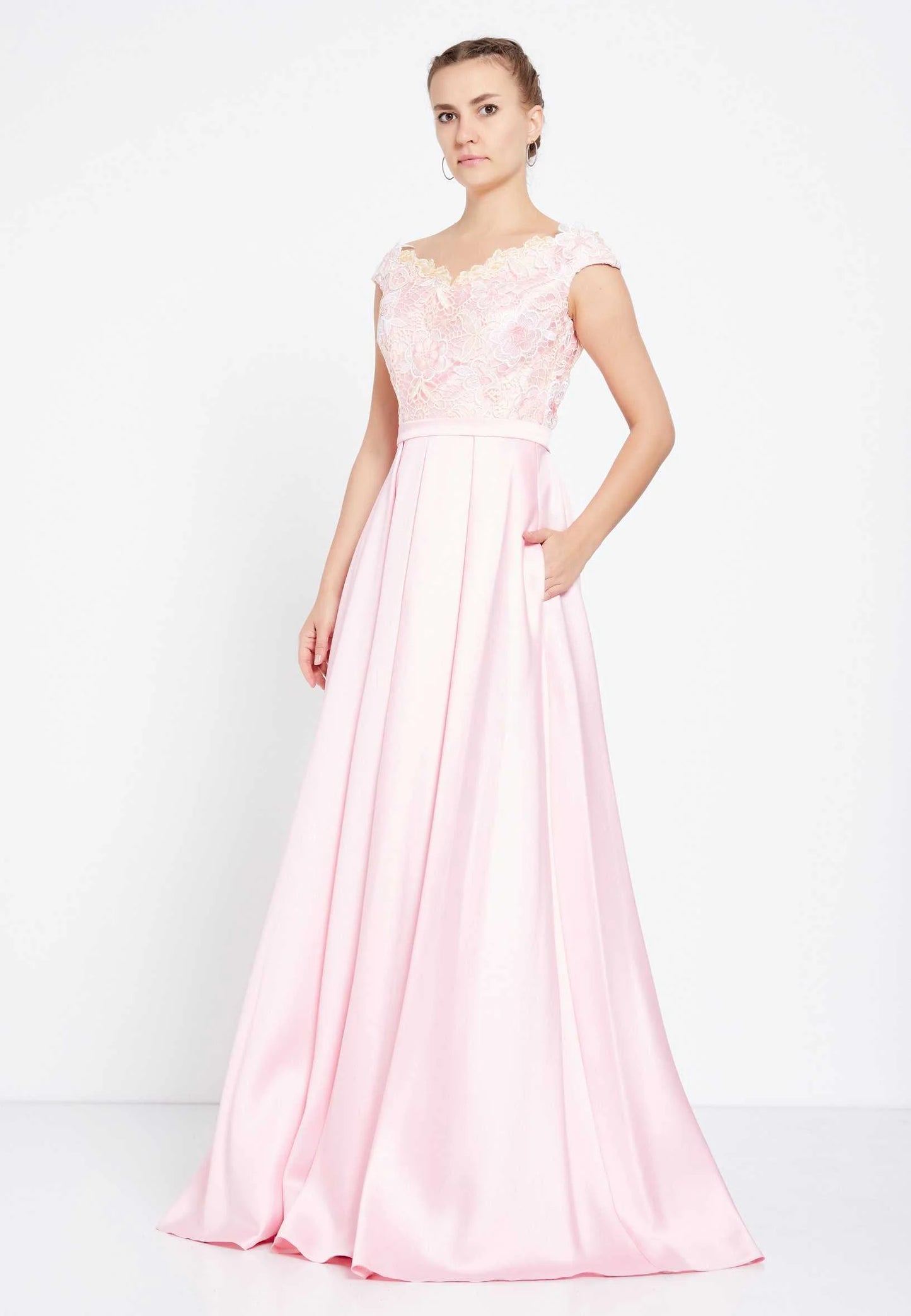 Sleeveless Maxi Satin A - Line Regular Prom Dress Unit Price: €32