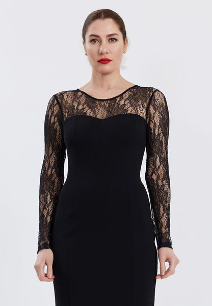 Long Sleeve Mini Lace Column Regular Cocktail Dress Unit Price: €23