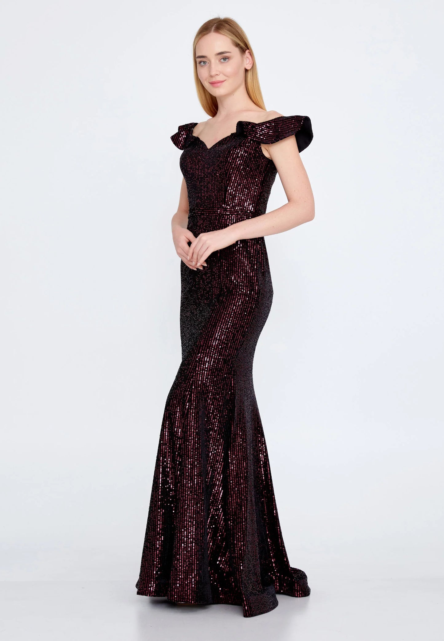Off Shoulder Maxi Sequin Mermaid Regular Prom Dress Unit Price: €35