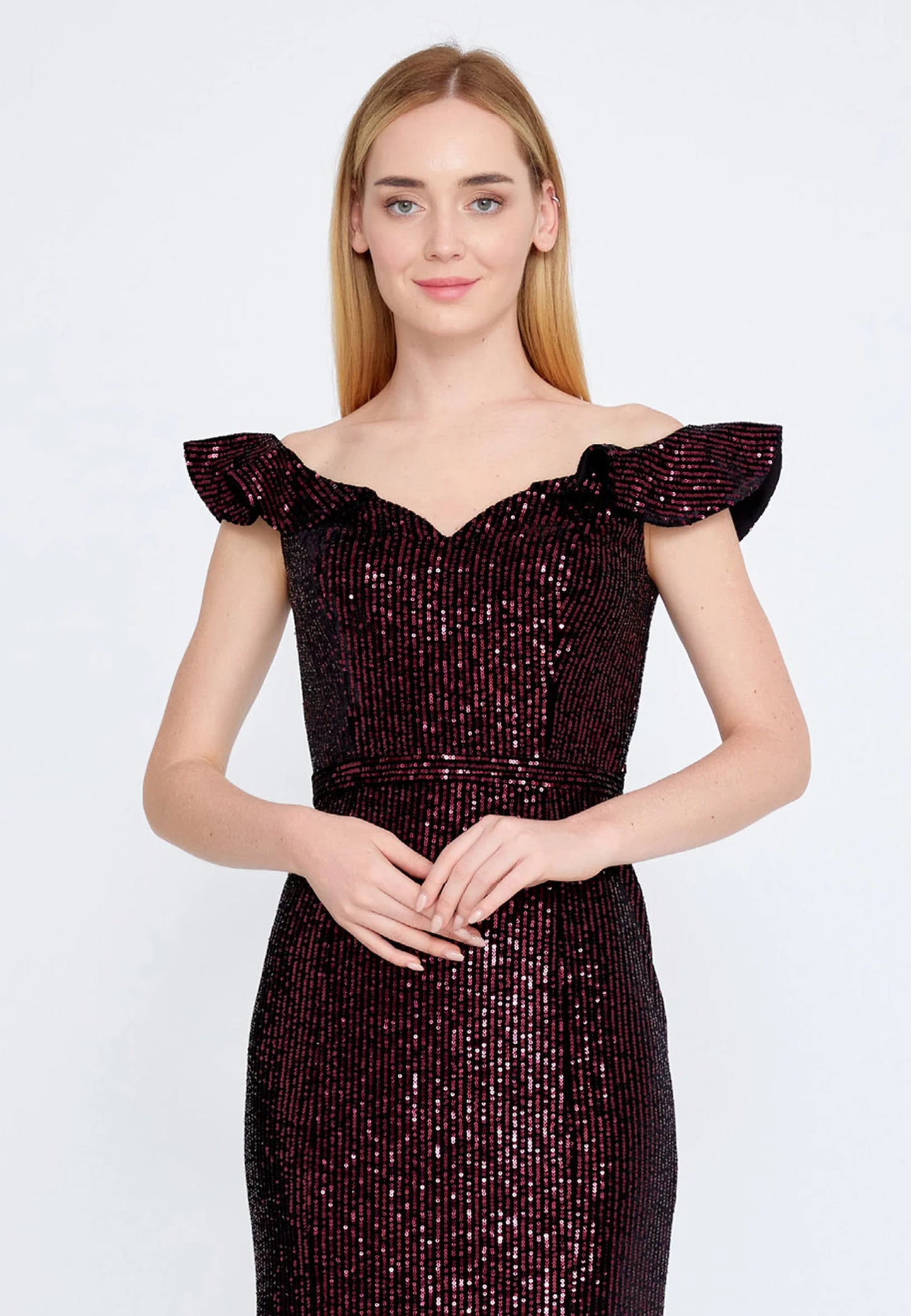 Off Shoulder Maxi Sequin Mermaid Regular Prom Dress Unit Price: €35