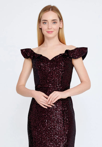 Off Shoulder Maxi Sequin Mermaid Regular Prom Dress Unit Price: €35