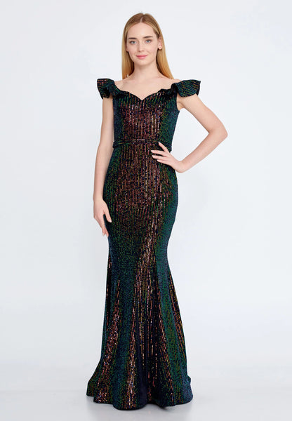 Off Shoulder Maxi Sequin Mermaid Regular Prom Dress Unit Price: €35