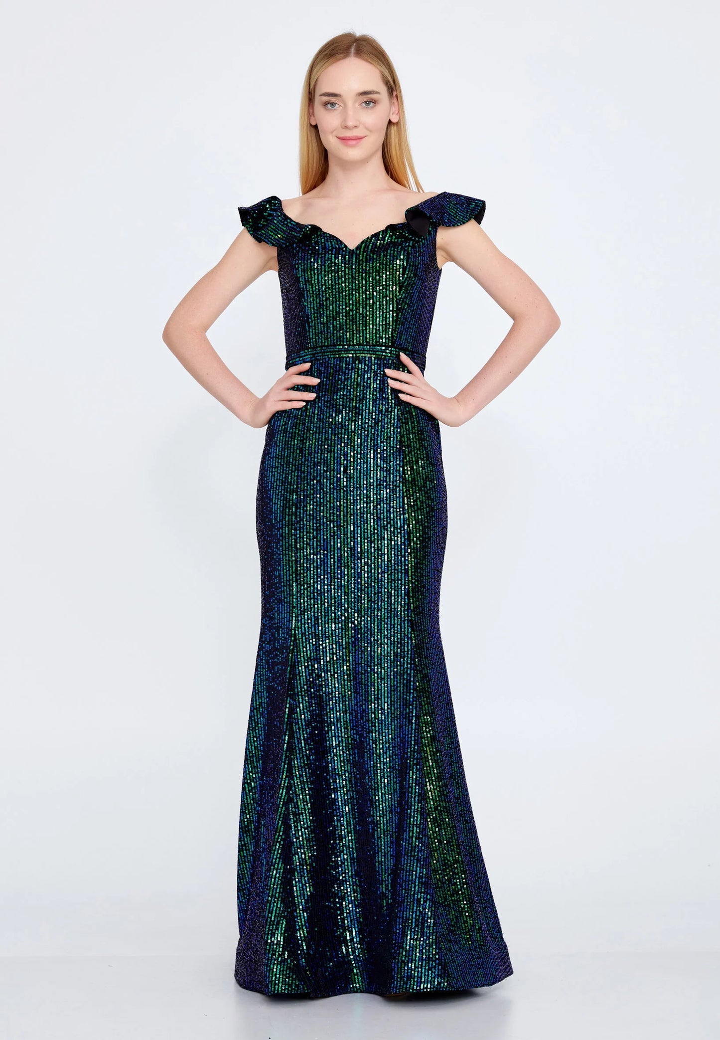 Off Shoulder Maxi Sequin Mermaid Regular Prom Dress Unit Price: €35